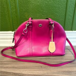 Coach Pink Leather Handbag/Shoulder Bag